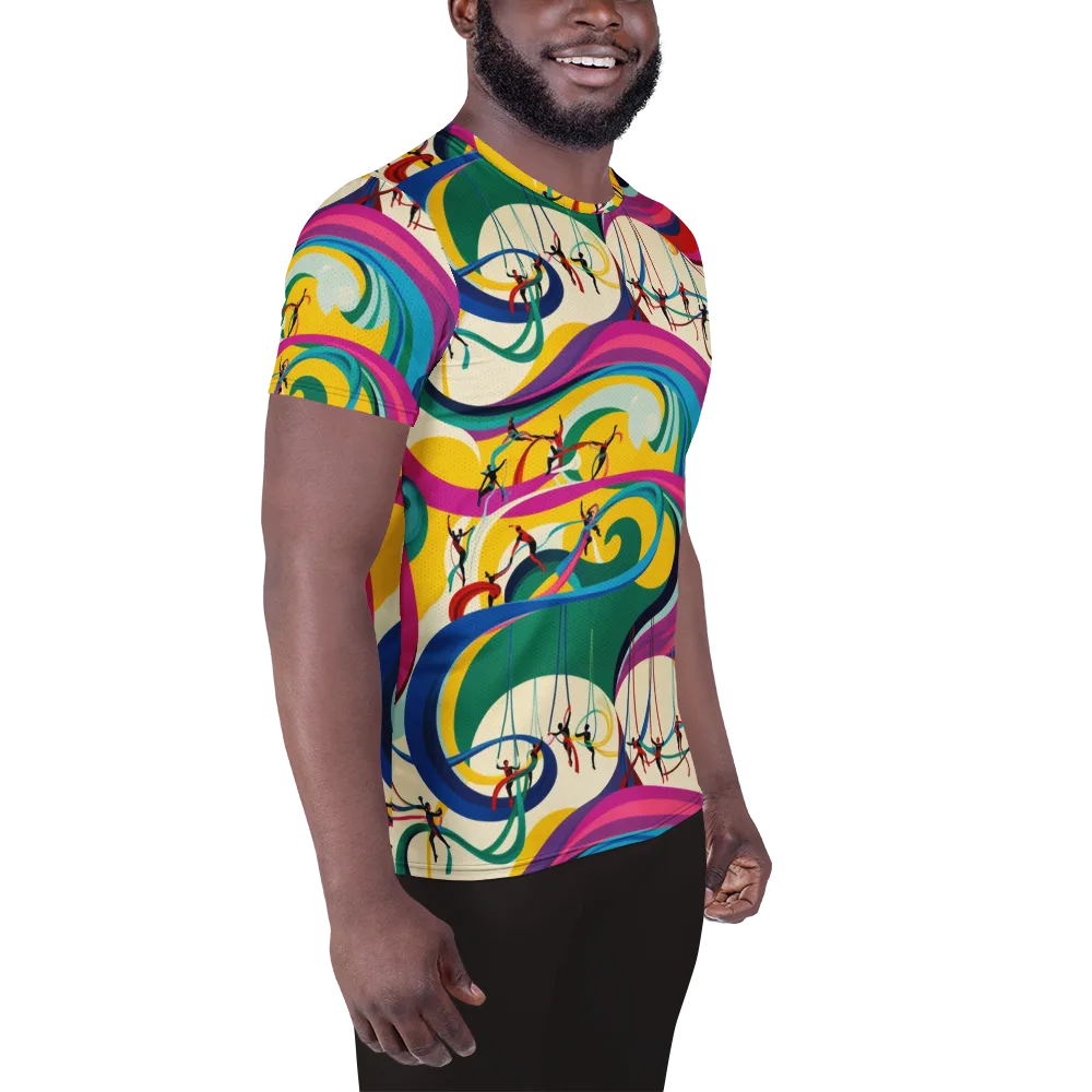 Acrobat’s Rainbow on Men's Athletic T-Shirt — Right