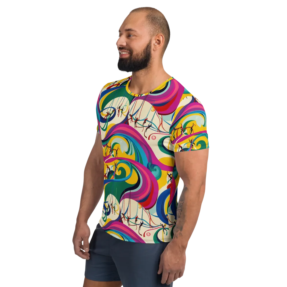 Acrobat’s Rainbow on Men's Athletic T-Shirt — Left