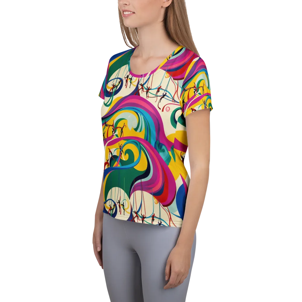 Acrobat’s Rainbow on Women's Athletic T-Shirt — Left