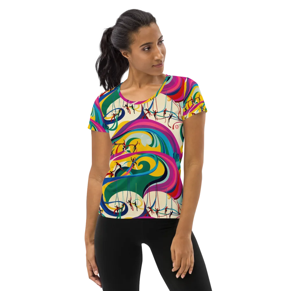 Acrobat’s Rainbow on Women's Athletic T-Shirt — Front