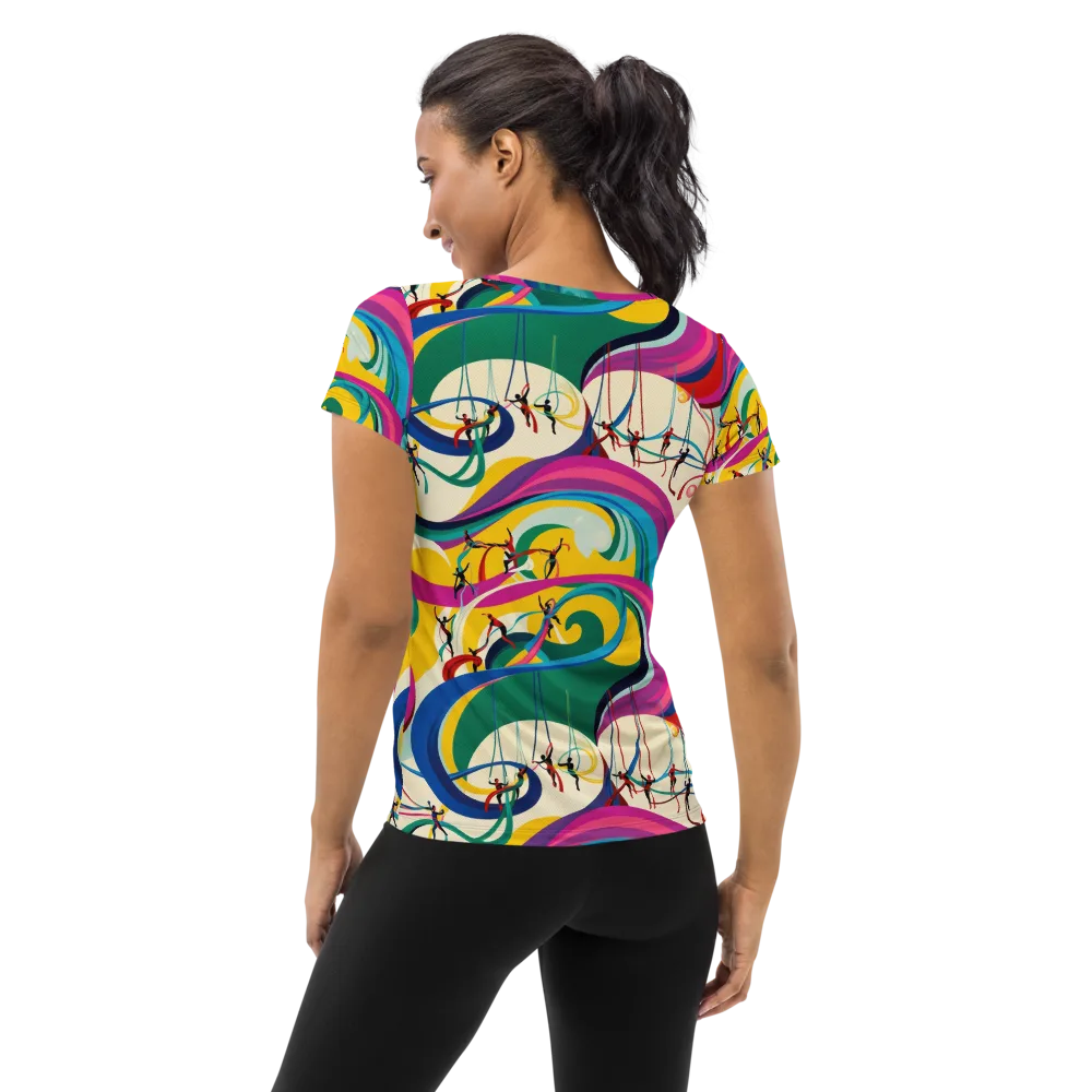 Acrobat’s Rainbow on Women's Athletic T-Shirt — Back