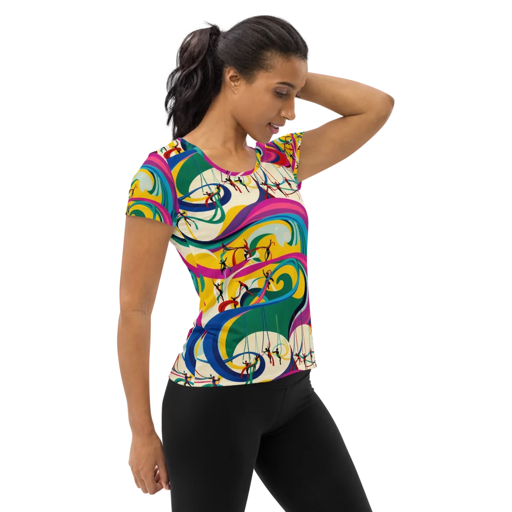 Acrobat’s Rainbow on Women's Athletic T-Shirt — Right