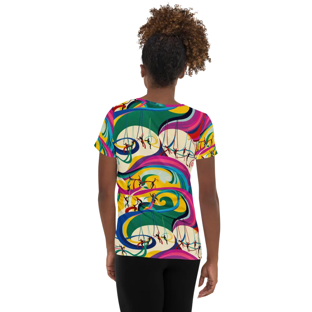 Acrobat’s Rainbow on Women's Athletic T-Shirt — Back