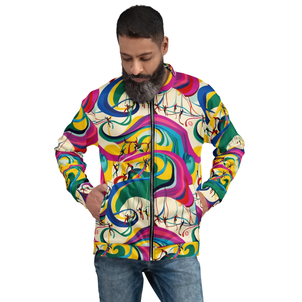 Acrobat’s Rainbow on Bomber Jacket — Front