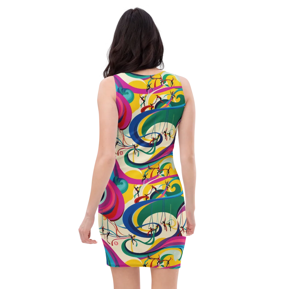 Acrobat’s Rainbow on Bodycon Dress — Back
