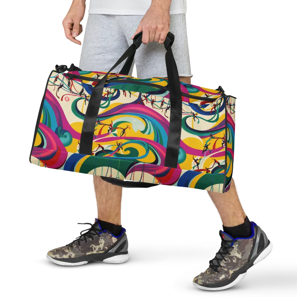 Acrobat’s Rainbow on Duffle Bag — Front