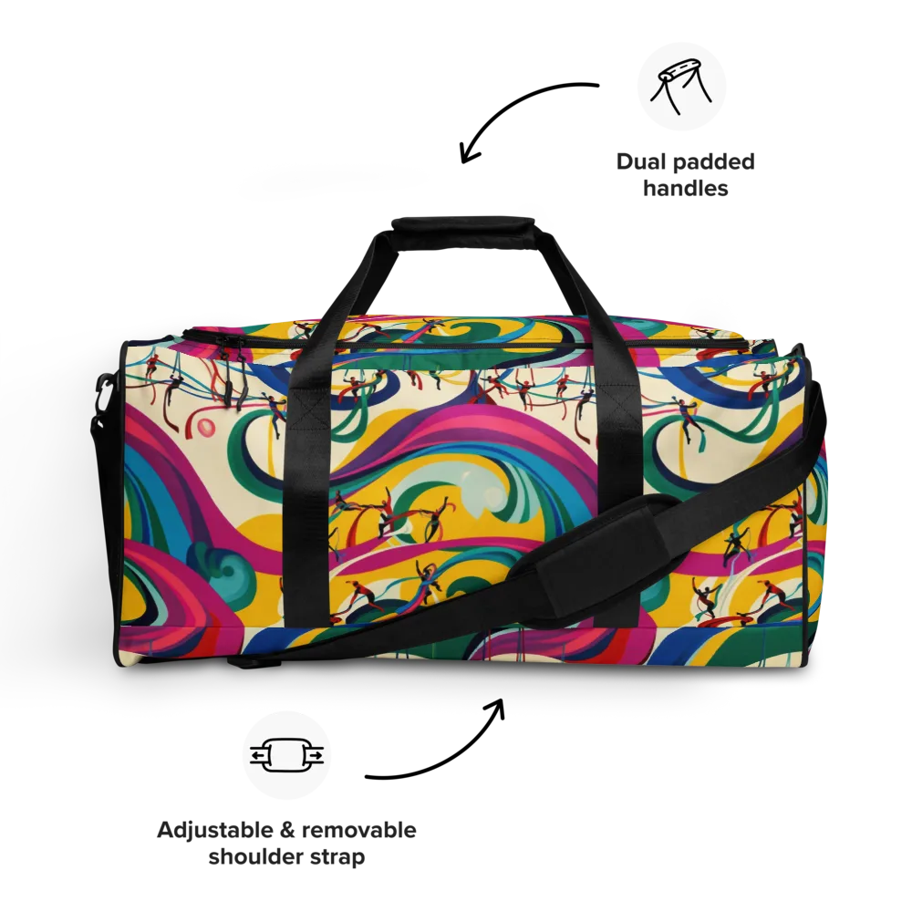 Acrobat’s Rainbow on Duffle Bag — Front
