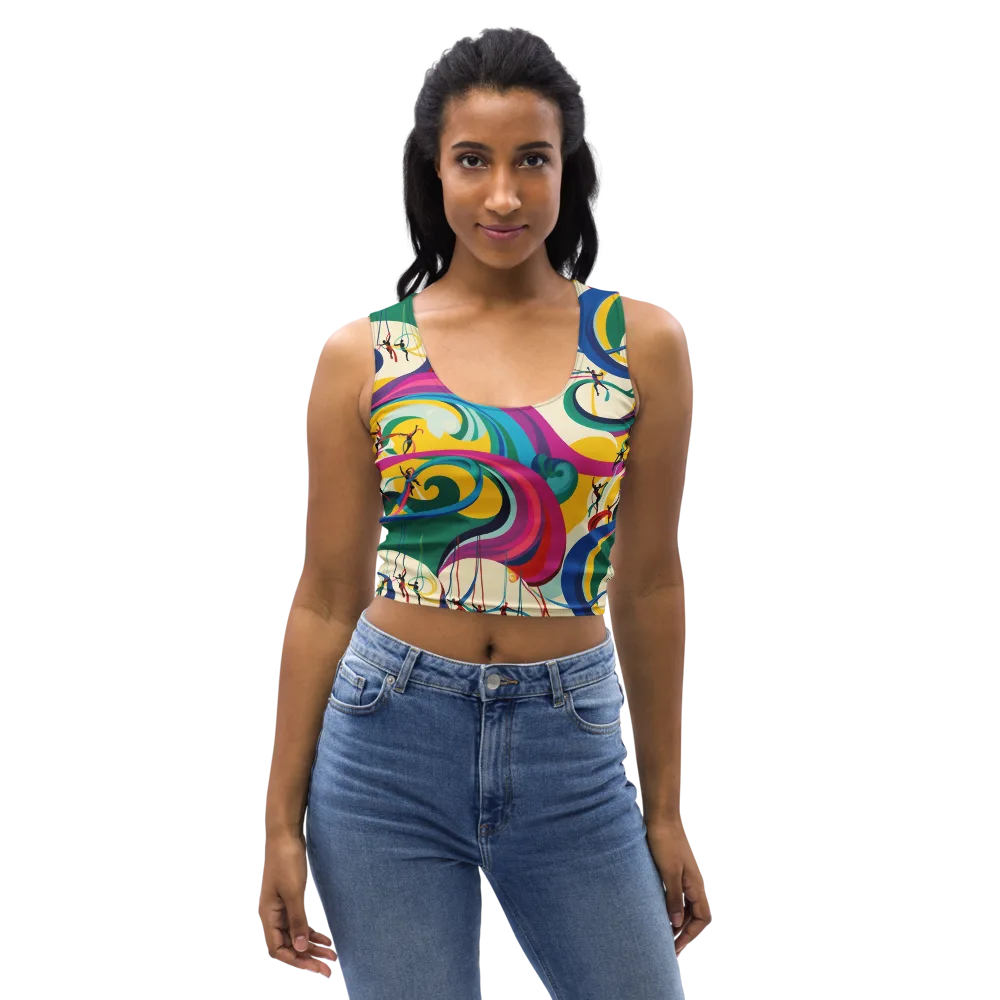 Acrobat’s Rainbow on Crop Top — Front