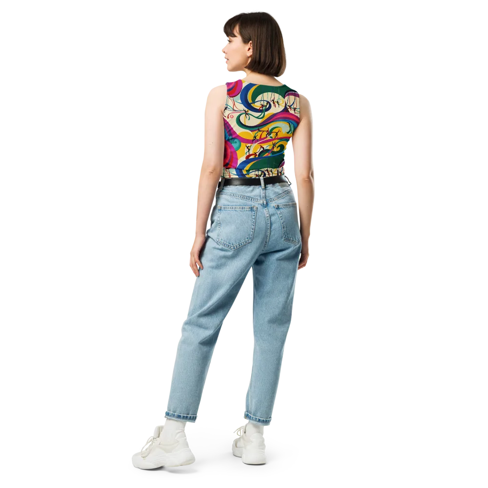 Acrobat’s Rainbow on Crop Top — Back