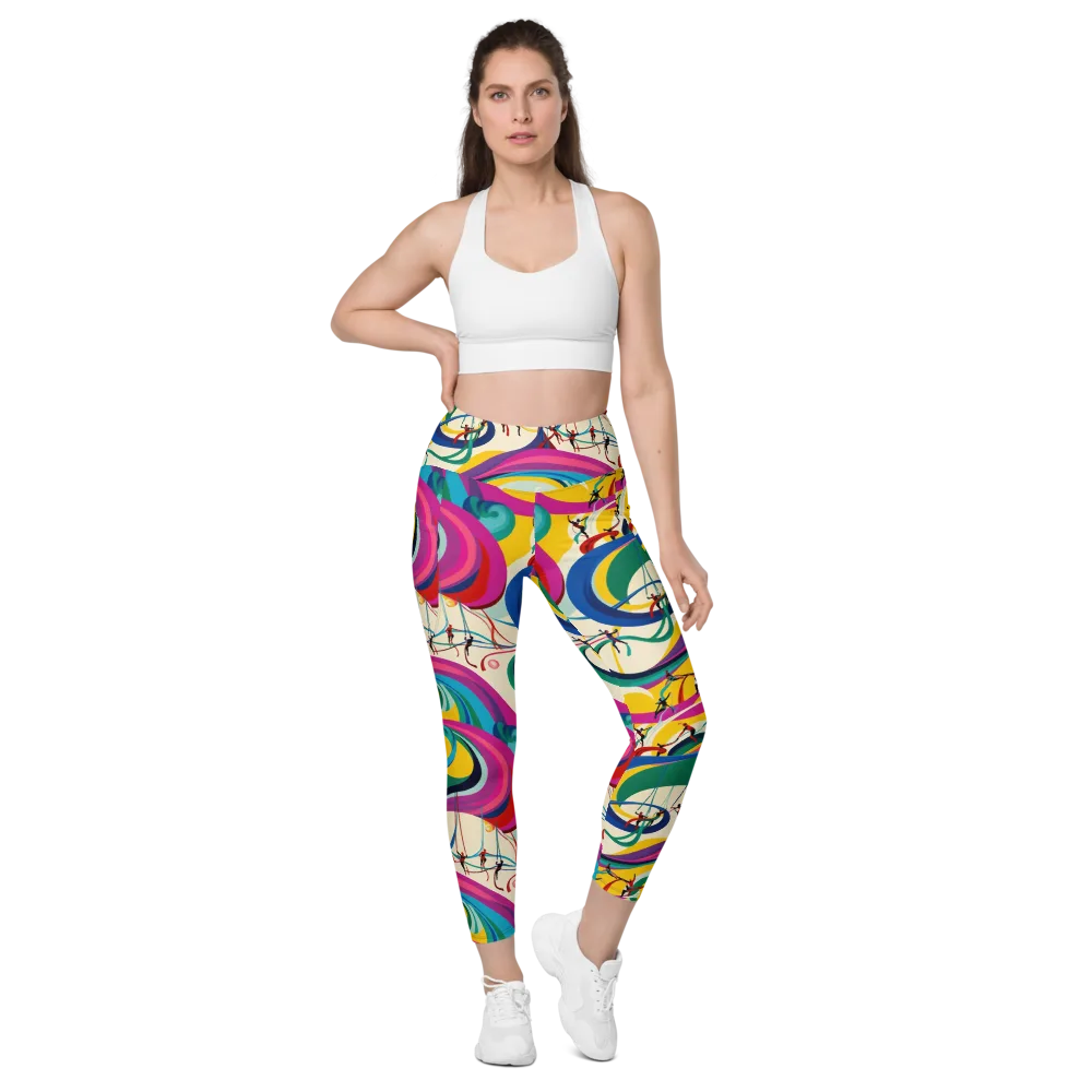 Acrobat’s Rainbow on Leggings with Pockets — Front