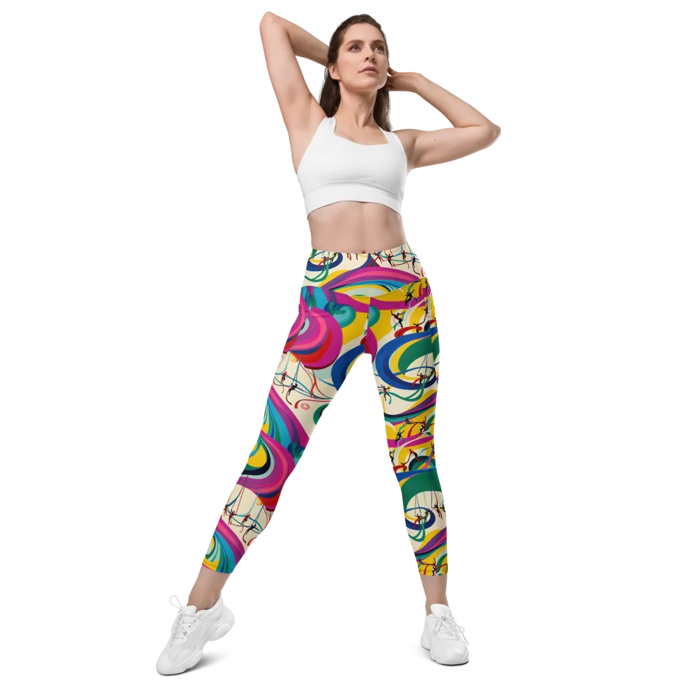 Acrobat’s Rainbow on Leggings with Pockets — Front