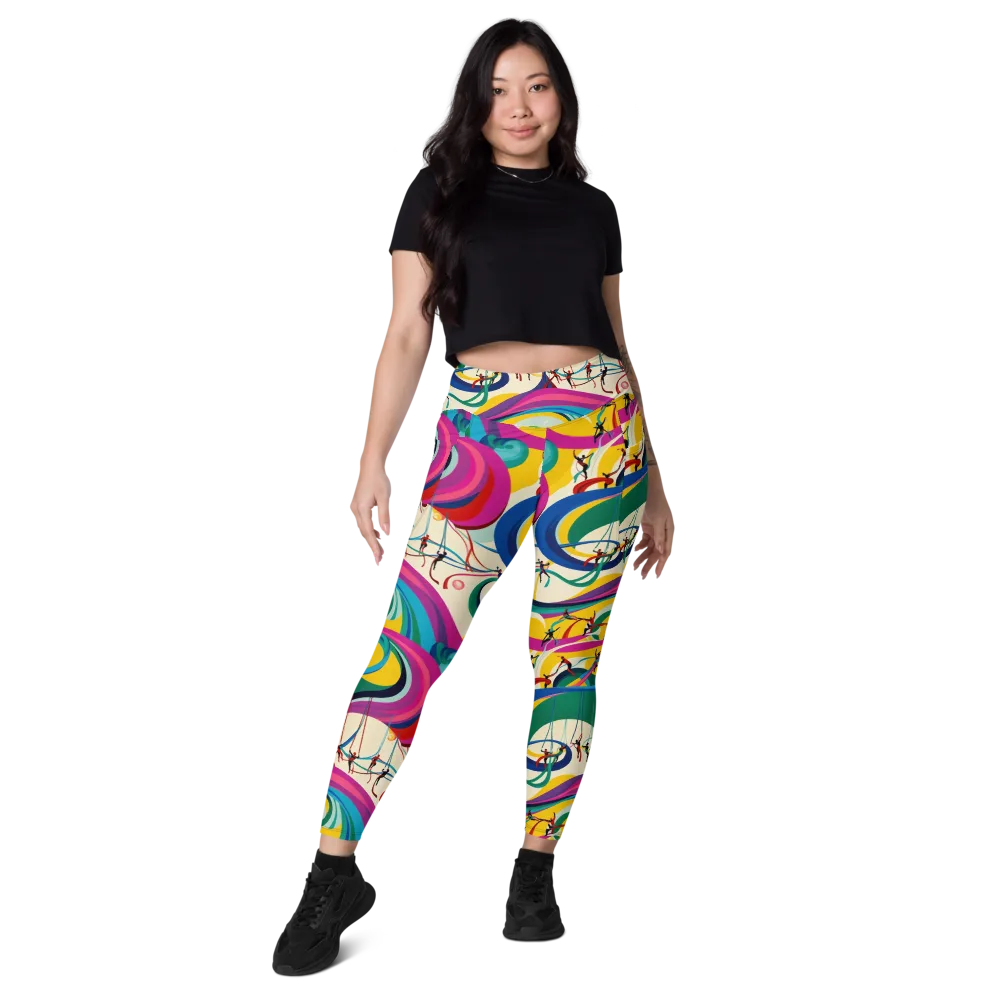 Acrobat’s Rainbow on Leggings with Pockets — Front