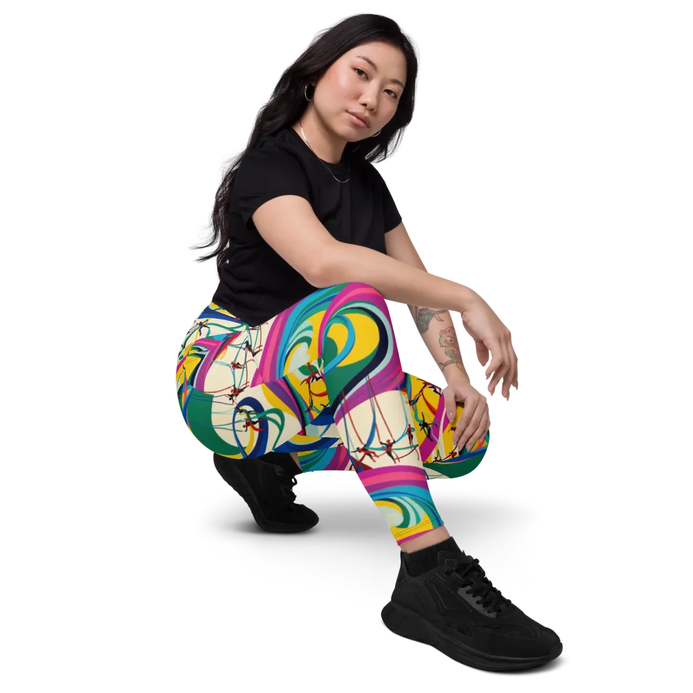 Acrobat’s Rainbow on Leggings with Pockets — Right Front