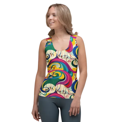 Acrobat’s Rainbow on a Women's Tank Top