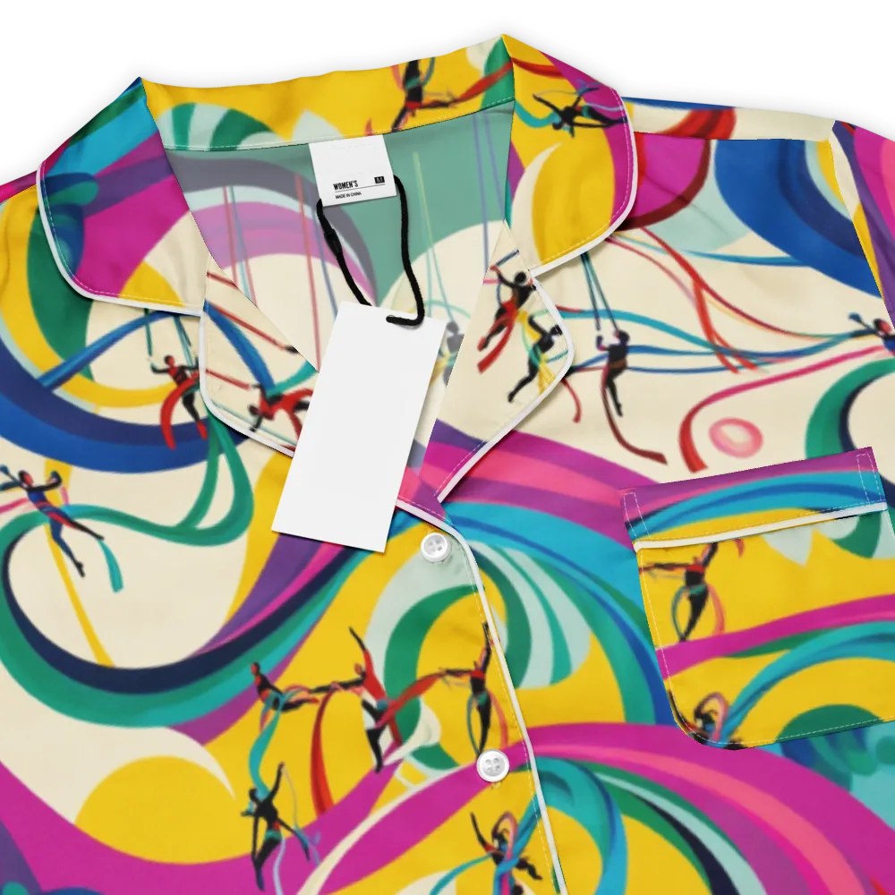 Acrobat’s Rainbow on Women's Short Sleeve Pajama Top — Product details