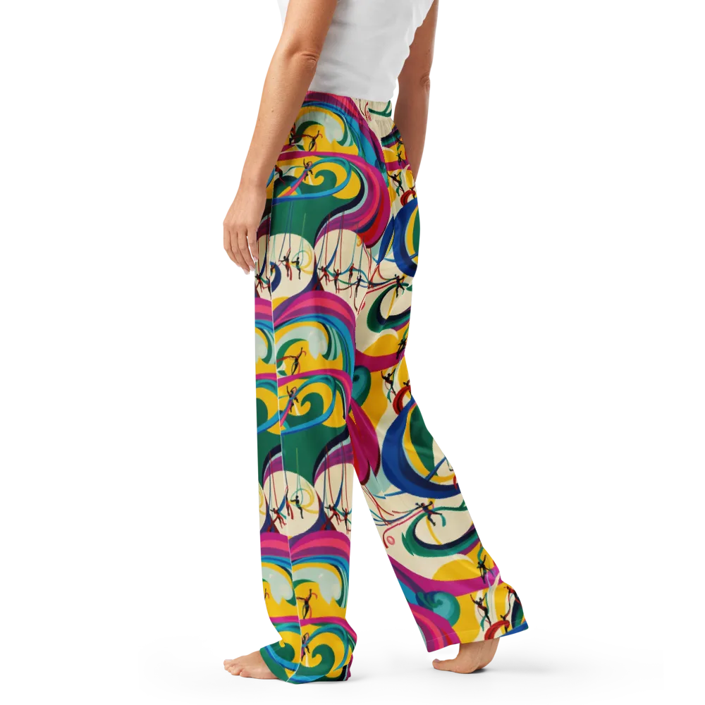 Acrobat’s Rainbow on Women's Pajama Pants — Left