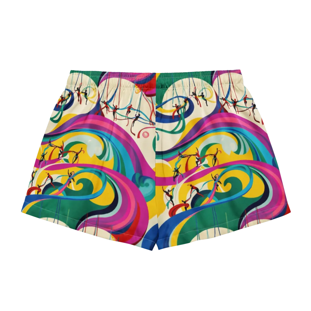 Acrobat’s Rainbow on Women's Pajama Shorts — Back