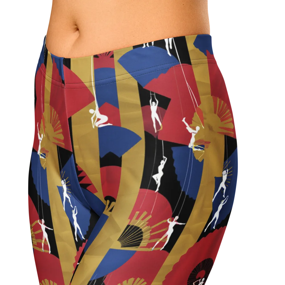 Acrobat’s Cabaret on Capri Leggings — Zoomed-in