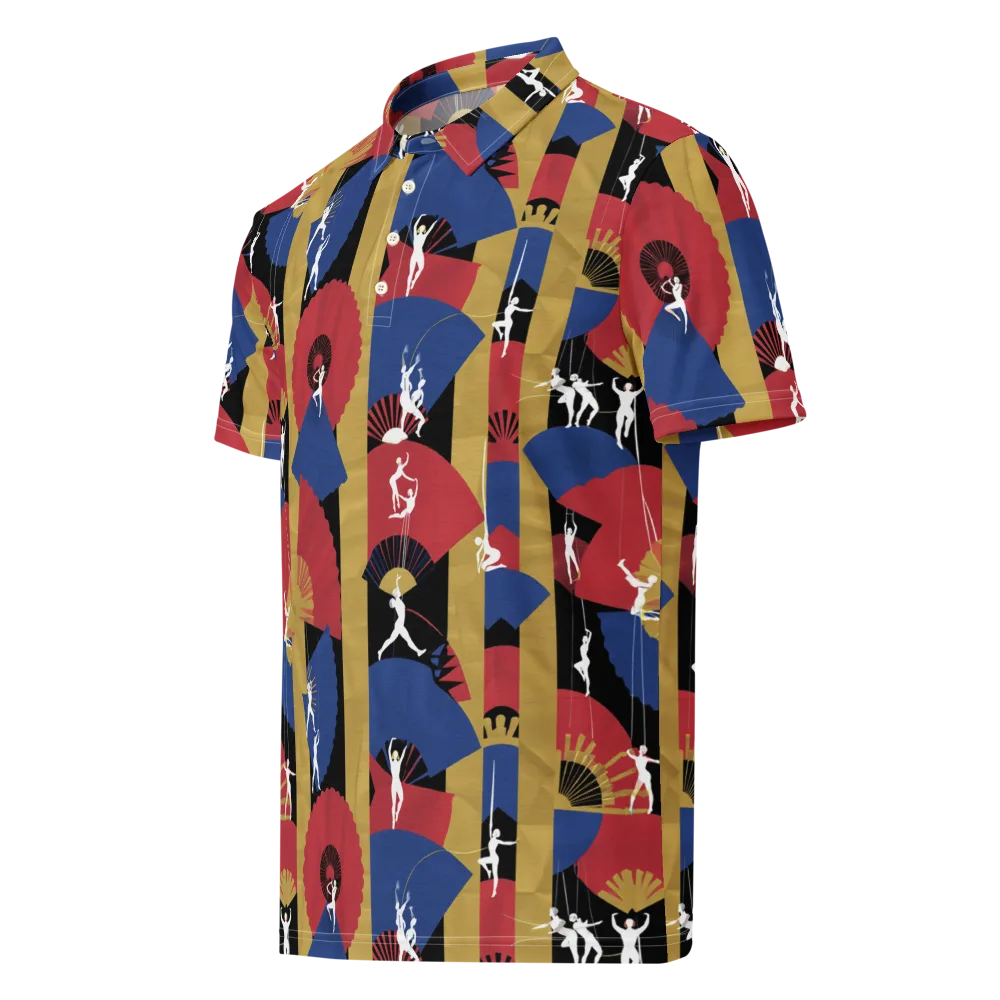 Acrobat’s Cabaret on Men's Slim Fit Polo Shirt — Left Front