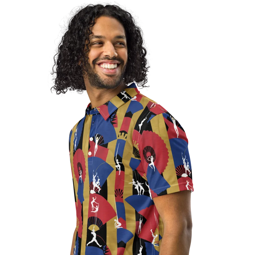Acrobat’s Cabaret on Men's Slim Fit Polo Shirt — Left Front