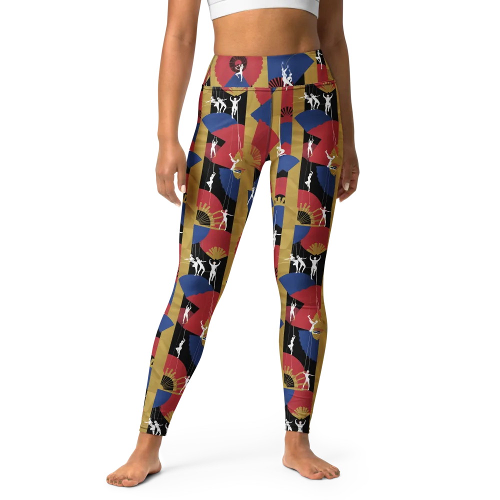 Acrobat’s Cabaret on Yoga Leggings — Front