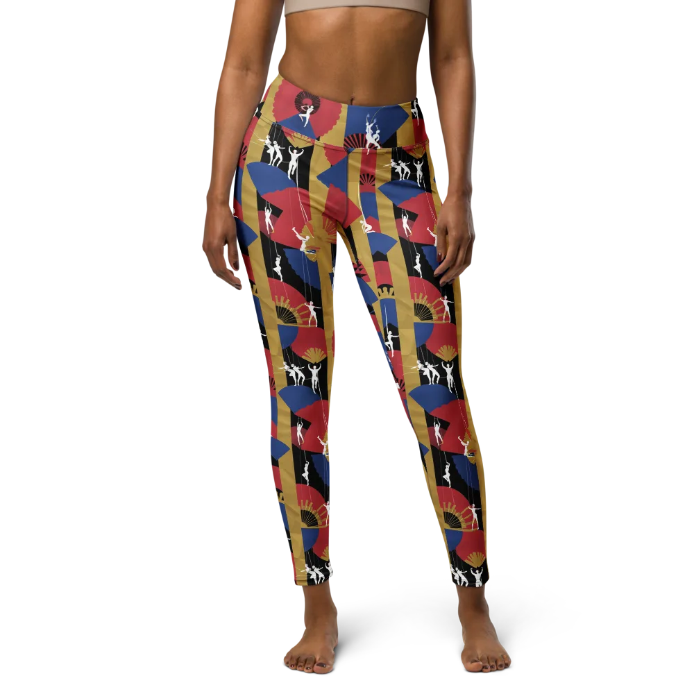Acrobat’s Cabaret on Yoga Leggings — Front