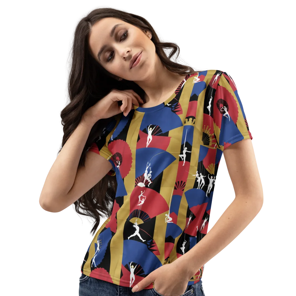 Acrobat’s Cabaret on Women's Crew Neck T-Shirt — Left Front