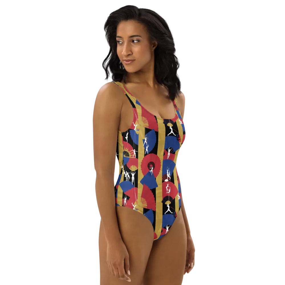 Acrobat’s Cabaret on One-Piece Swimsuit — Right