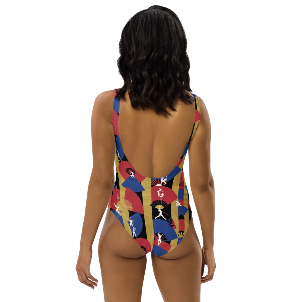 Acrobat’s Cabaret on One-Piece Swimsuit — Back
