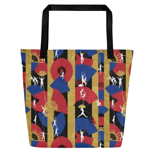Acrobat’s Cabaret on a Large Tote Bag W/ Pocket