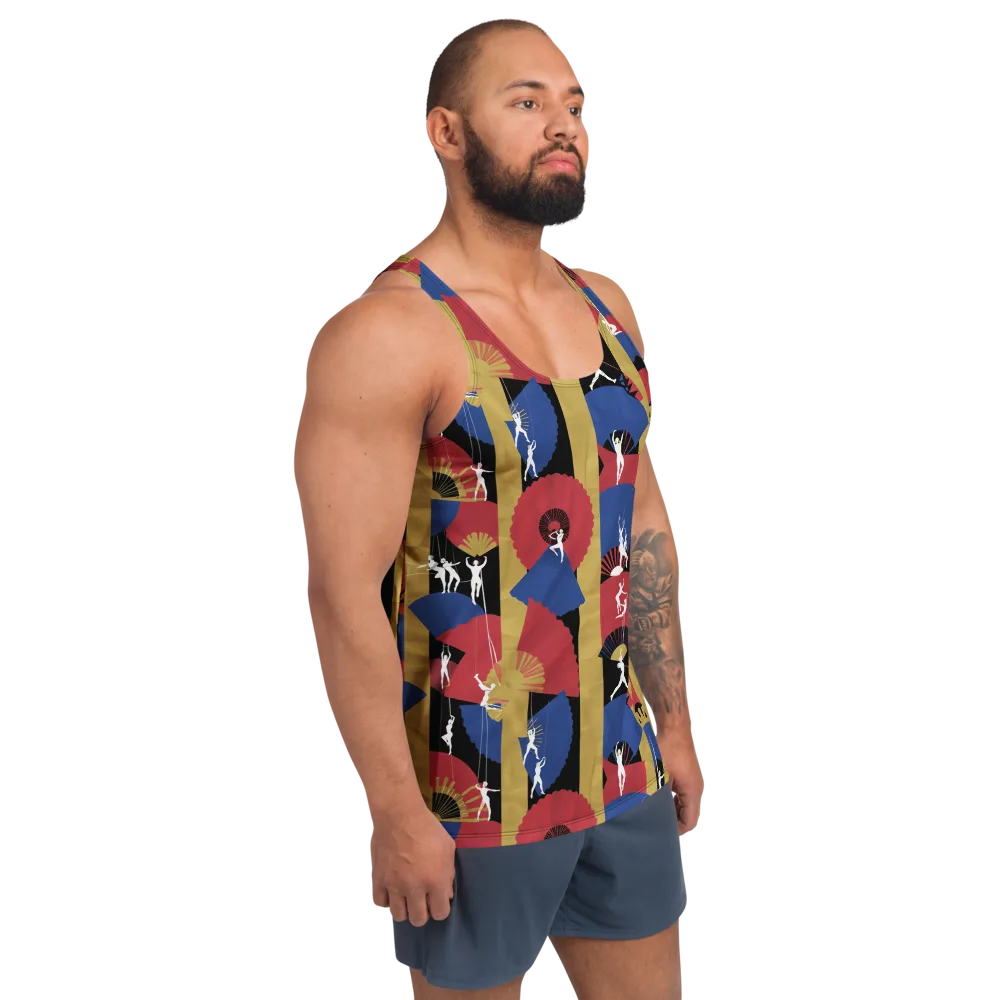 Acrobat’s Cabaret on Men's Tank Top — Right Front