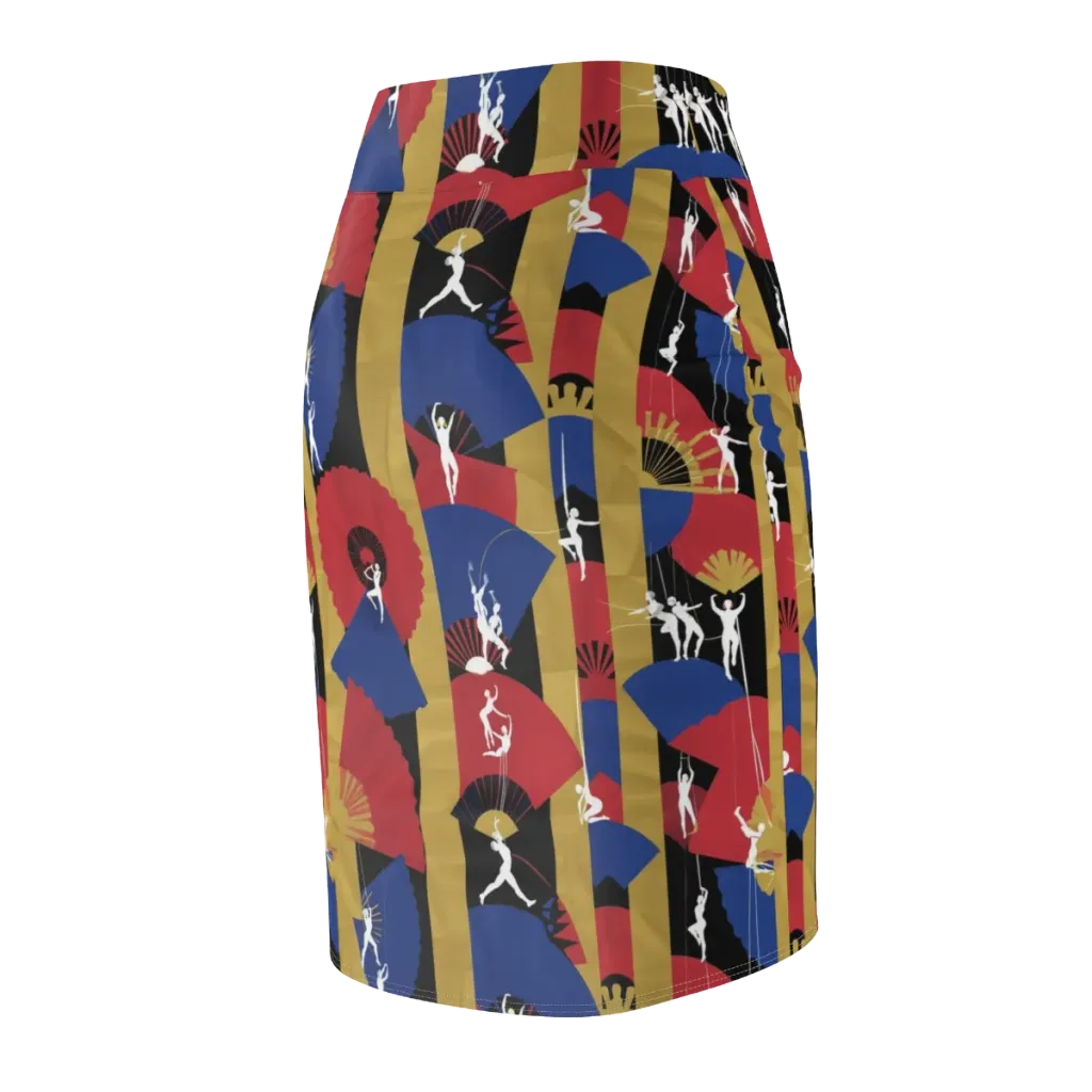 Acrobat’s Cabaret on Pencil Skirt — Back Side