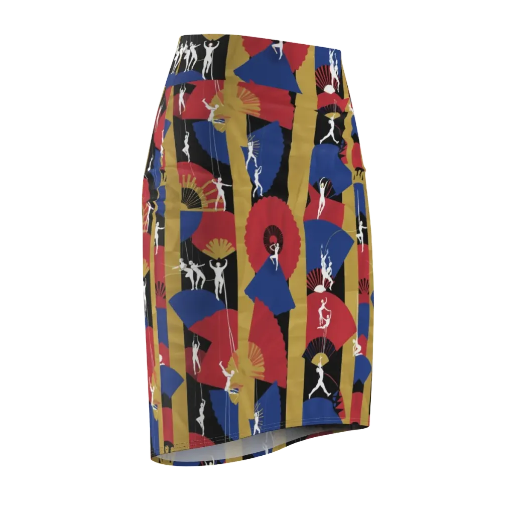 Acrobat’s Cabaret on Pencil Skirt — Front Side