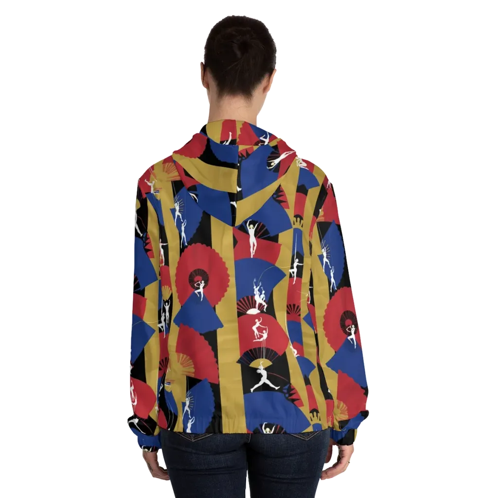 Acrobat’s Cabaret on Women's Full-Zip Hoodie — Back On Person