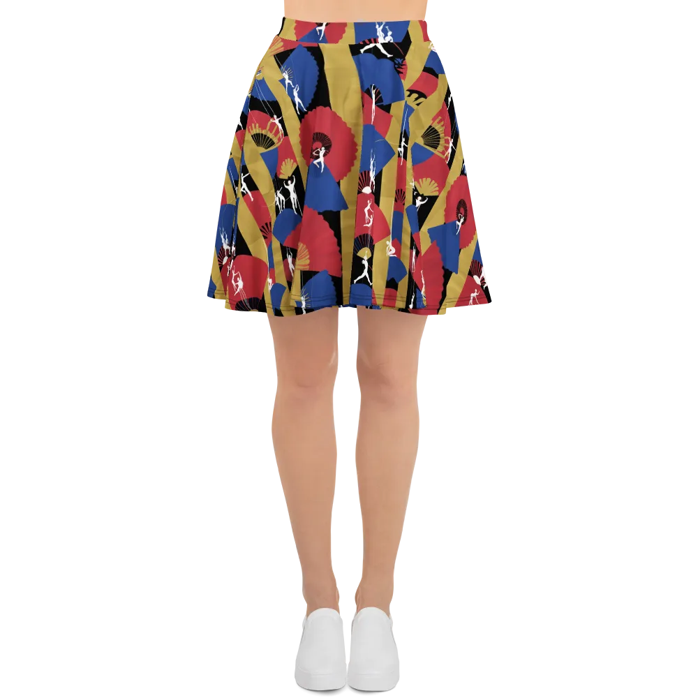 Acrobat’s Cabaret on Skater Skirt — Front
