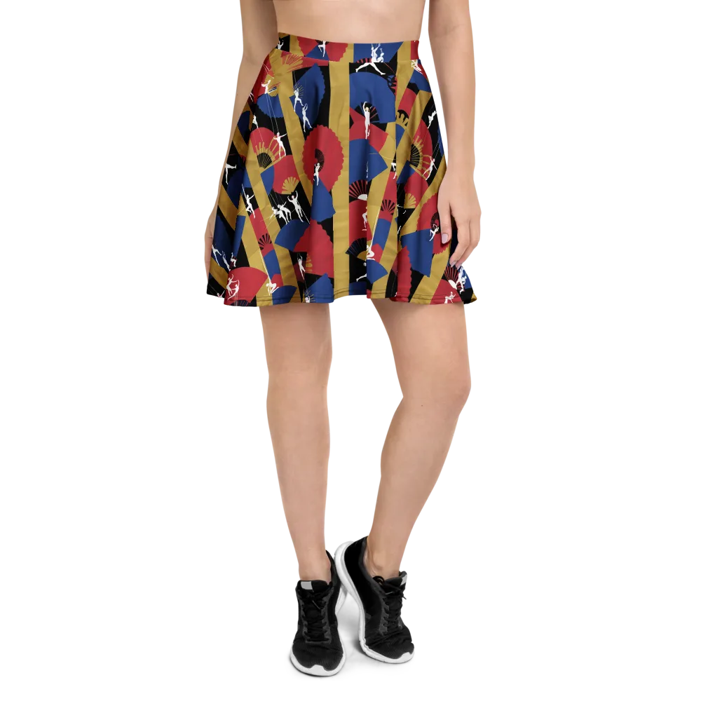Acrobat’s Cabaret on Skater Skirt — Front