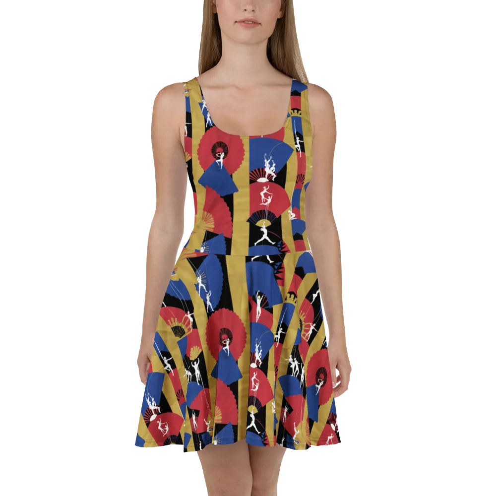Acrobat’s Cabaret on Skater Dress — Front