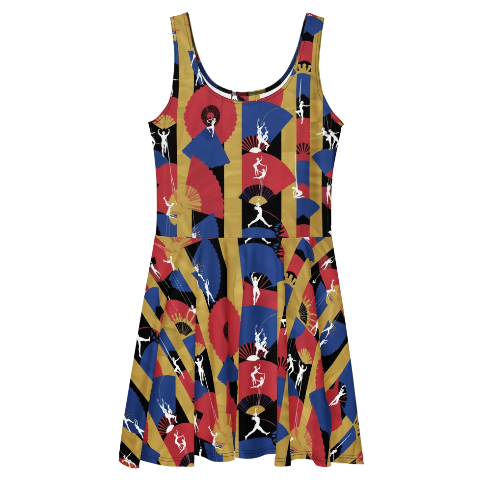Acrobat’s Cabaret on Skater Dress — Front