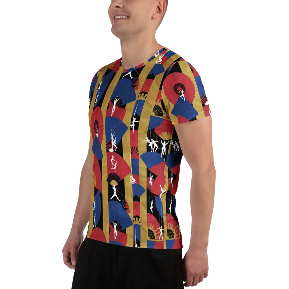 Acrobat’s Cabaret on Men's Athletic T-Shirt — Left