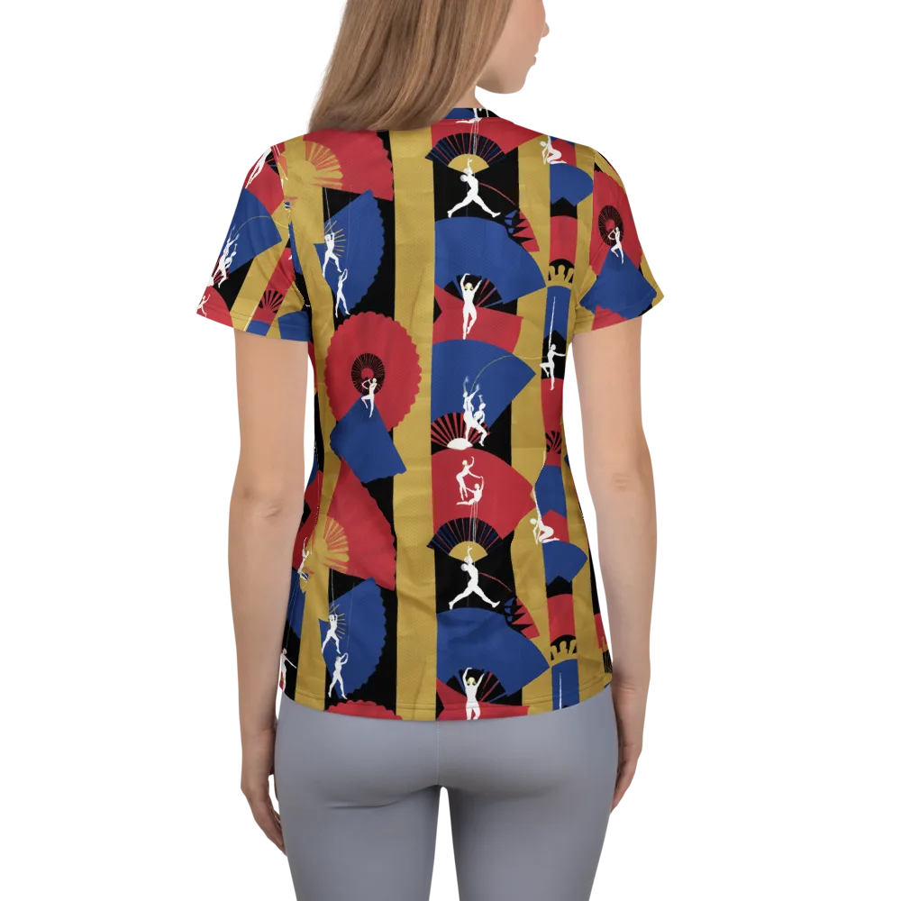 Acrobat’s Cabaret on Women's Athletic T-Shirt — Back