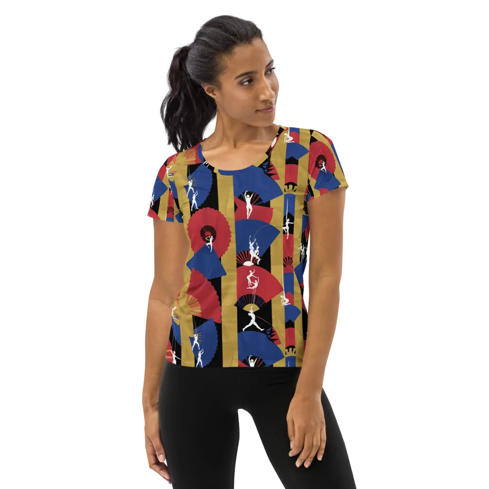 Acrobat’s Cabaret on Women's Athletic T-Shirt — Front