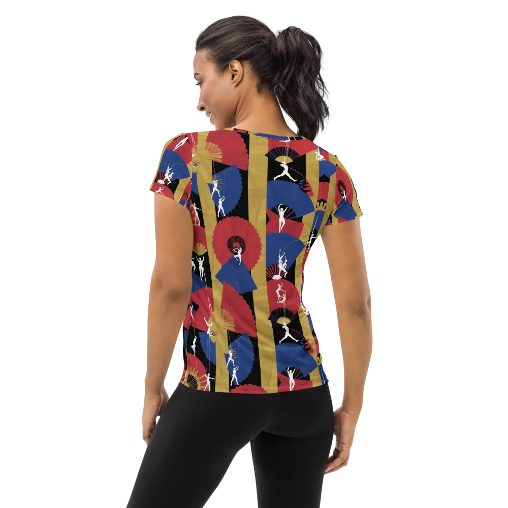 Acrobat’s Cabaret on Women's Athletic T-Shirt — Back