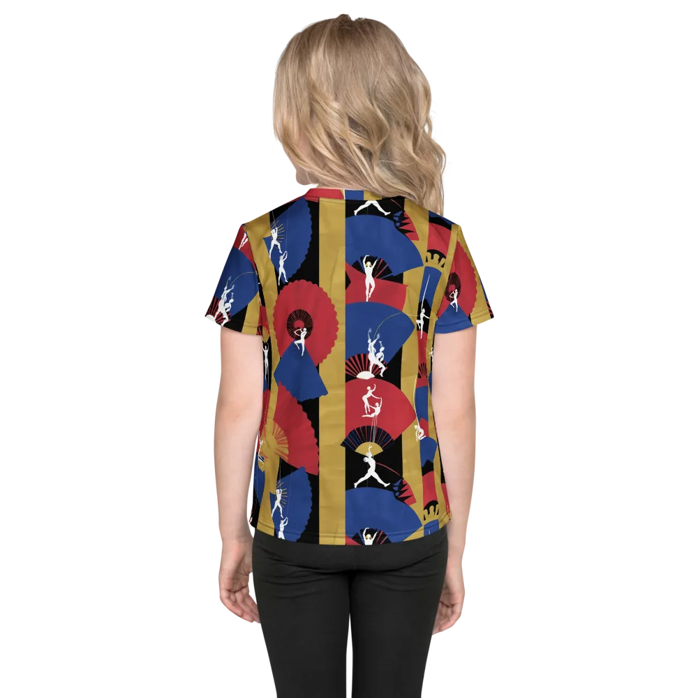Acrobat’s Cabaret on Kids Crew Neck T-Shirt — Back