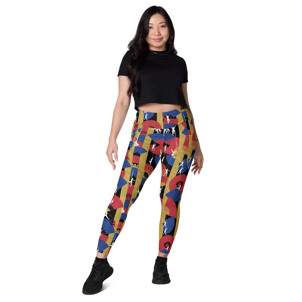 Acrobat’s Cabaret on Leggings with Pockets — Front