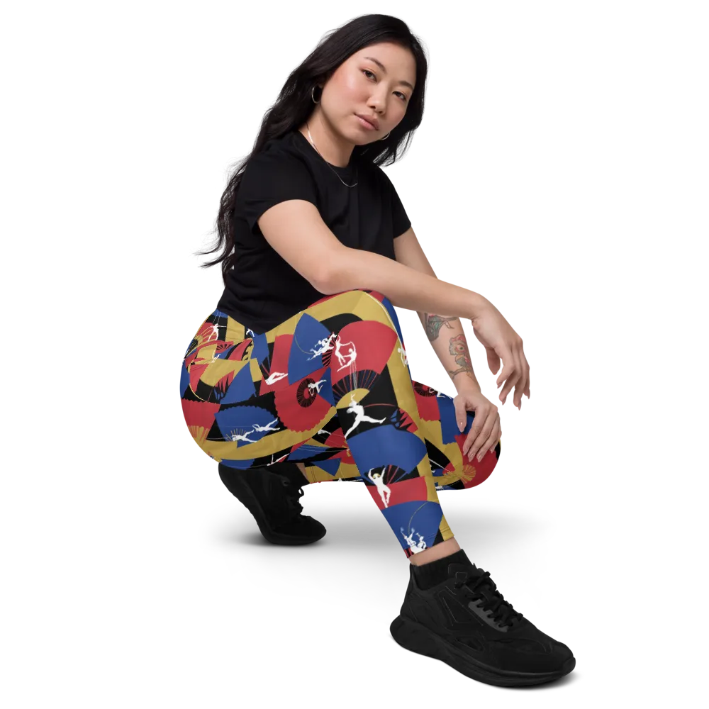 Acrobat’s Cabaret on Leggings with Pockets — Right Front