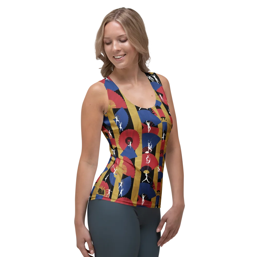 Acrobat’s Cabaret on Women's Tank Top — Right Front