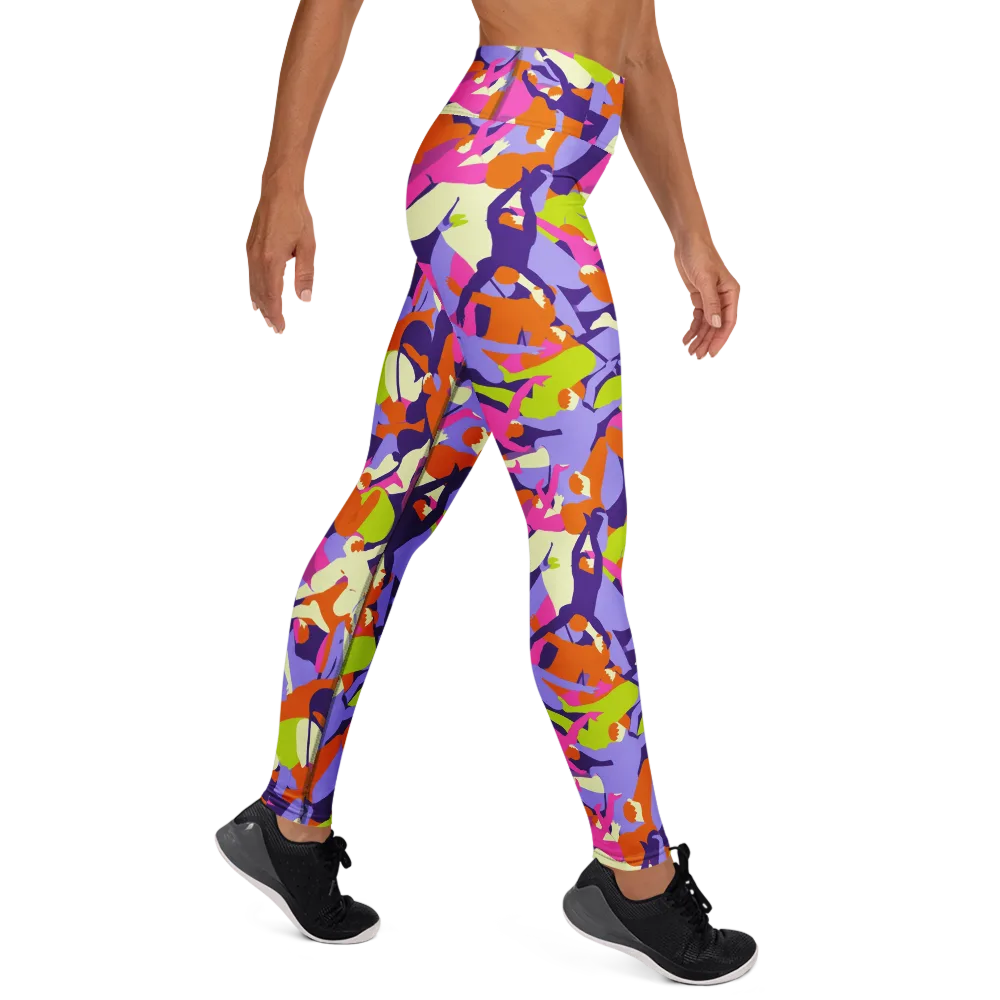 Chromatic Choreography on Yoga Leggings — Right