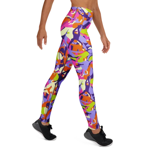 Chromatic Choreography on a Yoga Leggings