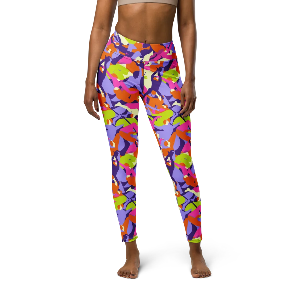 Chromatic Choreography on Yoga Leggings — Front