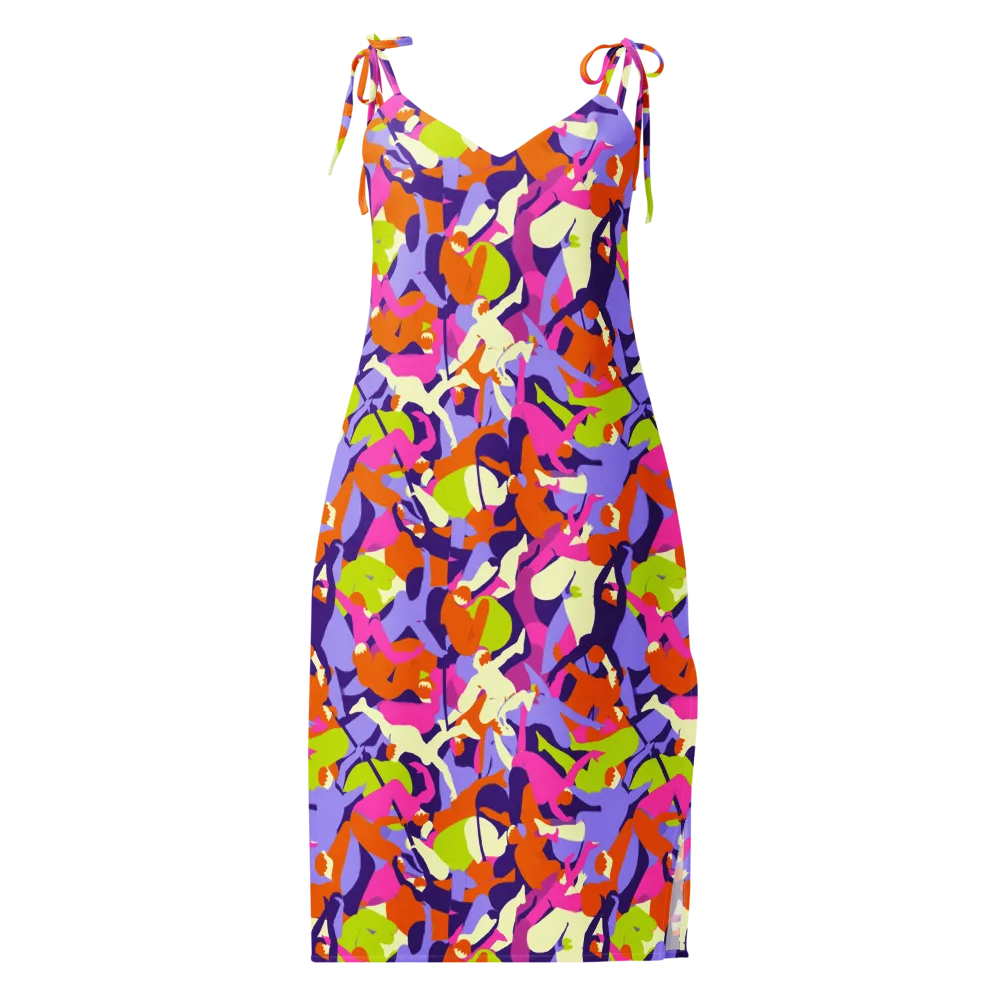 Chromatic Choreography on Slip Dress — Front